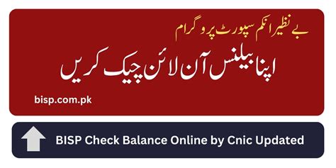 bsp online balance check by account number|BISP Check Balance Online by CNIC.